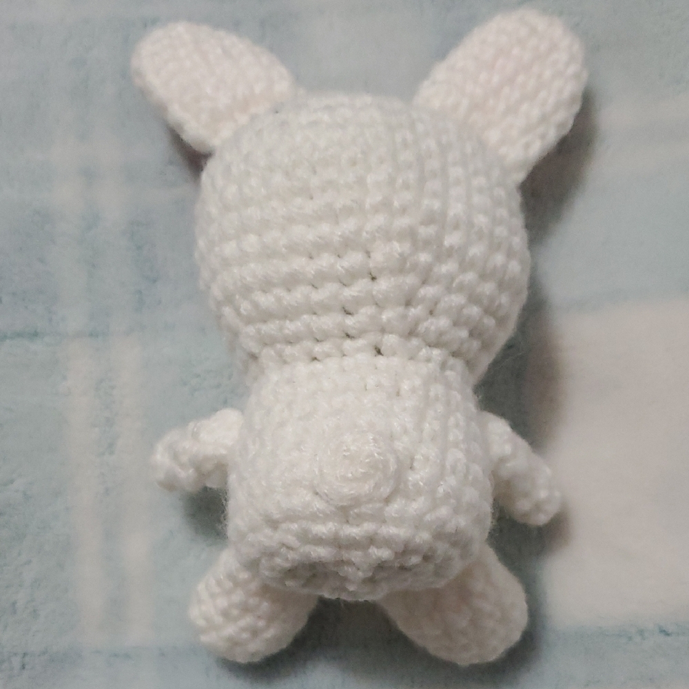 Plush White and Pink Bunny Stuffed Animal - Picture 3 of 6
